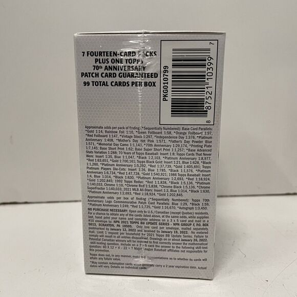 2021 Topps Update Factory Sealed Baseball Card Blaster Box Rookie Insert MLB - Picture 2 of 3